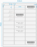 STARLIBOO Transparent Stickers Labels - 1" x 2-5/8" Address Labels Mailing Stickers for Laser/Inkjet Printer 8.5"×11"- 20 Sheet
