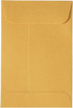 JAM PAPER #4 Coin Business Commercial Envelopes with Peel and Seal Closure - 3 x 4 1/2 - Brown Kraft Manila - Bulk 500/Carton