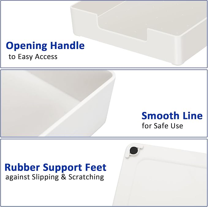 Letter Tray Letter Organizer Paper Tray, Desk Drawer Organizer for Office Supplies, Magazines, Folders, File,Notebooks, Stationery, Plastic Desk Tray for Desktop, for Home, Office, School, 1 Tier