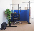 Versare Office Workstation Screen | Portable Wall Divider | Modern Cubicle | Freestanding Privacy Screen | Flexible Work Space | 1 Panel | 33" Wide x 70" Tall Marble Gray SoundSorb Panels