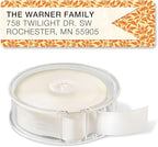 Blossom Banner Rolled Personalized Return Address Mailing Labels with Dispenser, Set of 500, 5 Designs, Small ¾ x 2½ Inch Size, Custom Self-Adhesive Sticker Roll, by Colorful Images