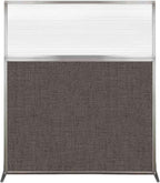 Versare Hush Screen Portable Room Divider | Workstation Wall Divider | Freestanding Privacy Hush Panels | Clear Fluted Windows | Fabric Office Divider Screen | Great for Room Separation