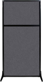 Versare Office Workstation Screen | Portable Wall Divider | Modern Cubicle | Freestanding Privacy Screen | Flexible Work Space | 1 Panel | 33" Wide x 70" Tall Dark Gray SoundSorb Panels