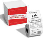 M100 Thermal Labels 1.18"X0.78" (30X20MM), Compatible with Label Maker Machine M100/ M110/ M150/ M220/ M250/ M108/ M221, Multi-Purpose Adhesive Thermal Labels, Black on White, 320 Labels/Roll