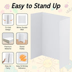12 Pack Trifold Poster Board, 16x40 Inches White Presentation Board, Portable Display Board for Science Fair, School DIY Project and Business Exhibitions