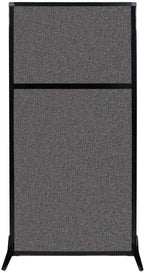 Versare Workstation Partition | Portable Wall Divider | Modern Office Cubicle | Free Standing Privacy Screen | Flexible Work Space | 33" x 70" Charcoal Gray Fabric Panels