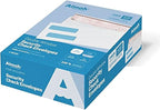 Aimoh 500#8 Double Window Gummed Security Envelopes - for Business Checks, QuickBooks & Quicken Checks, Size 3 5/8 x 8 11/16 Inches - Checks Fit Perfectly - Not for Invoices, 500 Count (30181)