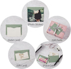 120 Pack Kraft Mini Envelopes Small Envelopes Self-Adhesive Tiny Pockets for Business Cards Christmas Holiday Small Gift Cards Invitations Cards(4.13"×2.76") (Sage-Green)