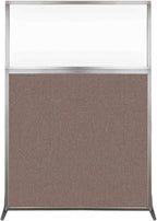 Versare Hush Screen Portable Room Divider | Workstation Wall Divider | Freestanding Privacy Hush Panels | Clear Windows | Fabric Office Divider Screen | Great for Room Separation