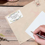 Colorful Images Dainty Sprigs Floral Return Address Mailing Labels, Personalize with Name & Address, Set of 144 Self Adhesive, Easy Peel Flat Label Sheets, Large, 1 Design