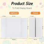 12 Pack Trifold Poster Board, 36x48 Inches White Presentation Board, Portable Display Board for Science Fair, School DIY Project and Business Exhibitions