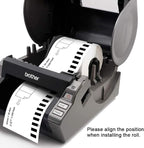 Compatible Continuous Labels Replacement for DK-2205 (2.4 in x 100 ft), Use with Brother QL Label Printers (12 Rolls + 1 Frame, 30.48m Length Labels/Roll)