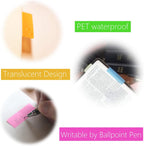 KICNIC 480 Pieces Sticky Tabs 2 Inch Index Tabs, Colored Page Markers Repositionable Tags Reading Tabs Self Adhesive Tape Flags for Books, Binders, Notebook and File Folders, [24 Sets 12 Colors]