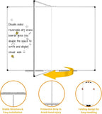 XBoard Magnetic Whiteboard 72 x 48 Inch | Giant Foldable Dry Erase White Board for Wall with Marker Tray 6' x 4' | Extra Large Aluminum Frame Folding Message Presentation Board