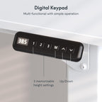 FLEXISPOT E6Q 4 Legs Standing Desk 78 x 32 Inch Adjustable Height Desk with Splice Board Home Office Sit Stand Up Desk, White Top + White Frame