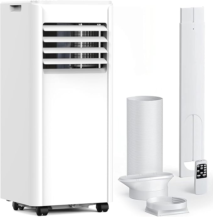 Antarctic Star 10,000 BTU Portable Air Conditioners Cools Up to 450 Sq.Ft, 4 Modes Portable AC with LED Display/Remote/24Hrs Timer for Home/Office/Dorms, White