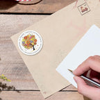 Colorful Images Blooming Tree Floral Return Address Mailing Labels, Personalize with Name & Address, Set of 144 Self Adhesive, Easy Peel Flat Label Sheets, Round, 1 Design