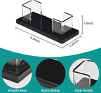 PecMuikee Business Card Holder for Desk，Acrylic Business Card Display Stand,Multiple Business Card Holders for Office, Exhibition, Home, Restaurant 1Slot 2 Pcs