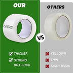 Clear Packing Tape (36 Rolls), Heavy Duty Packaging Tape for Shipping Packaging Moving Sealing, 2 inches Wide, 65 Yards Per Roll