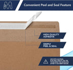 MOS A4 Invitation Envelopes – 4-1/4" x 6-1/4" Kraft Mailing Envelopes Self Seal (500 Count) – 120GSM/ 32LB Bond Heavy Duty – For Greeting Cards, Card Making, RSVP Cards, Wedding Invites