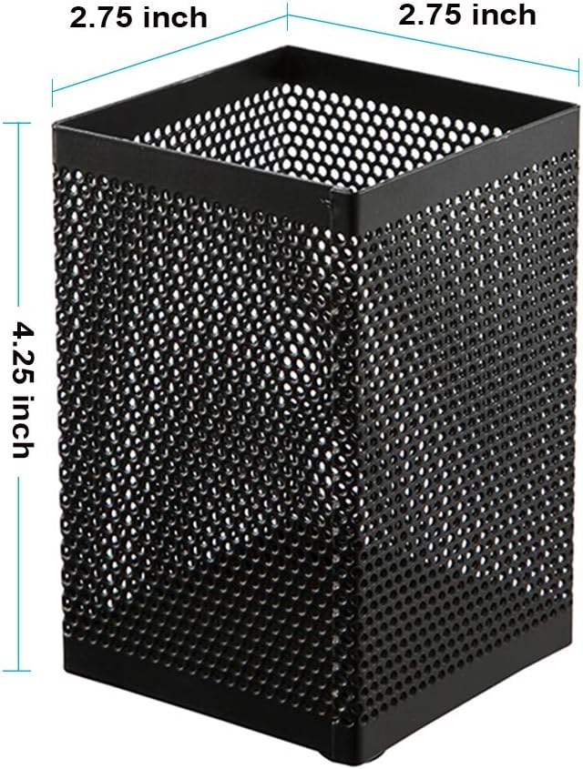 Comix Mesh Pen Holder Desk, Wire Pencil Holder with Foam Pad and Non-Slip Bottom Office Supplies Desk Organizer for Home Office School, 1 Pack