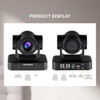 FEELWORLD USB10X USB PTZ Video Conference Camera with 10X Optical Zoom 1080P for Live Streaming Church Business Education Medical Conference Room Camera System