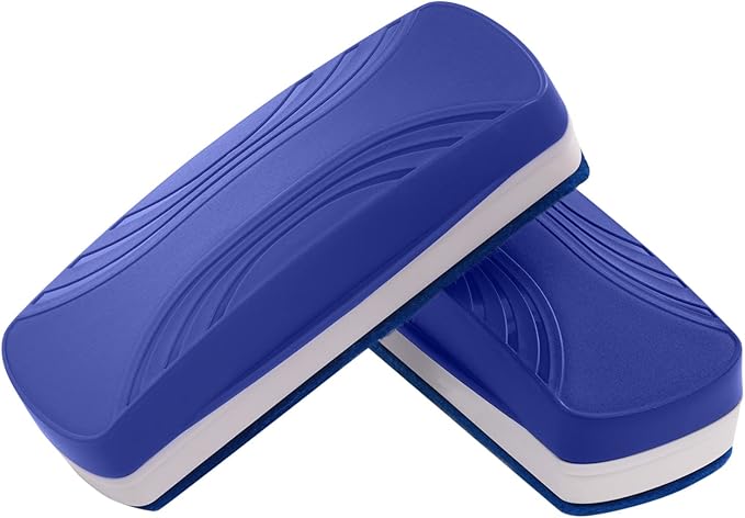 Ddaowanx Whiteboard Eraser, Magnetic Dry Erase Eraser, Glass Board Eraser,School and Office Supplies, Pack of 2 (Blue)