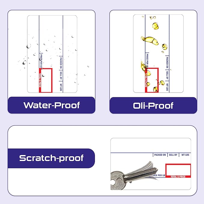 CEPRICO - Customizable CĀS Scale Labels - 96 Rolls of Thermal UPC Printing Scale Labels – Compatible with CĀS LST-8010 | Ideal for Supermarkets, Retailers and Grocery Stores