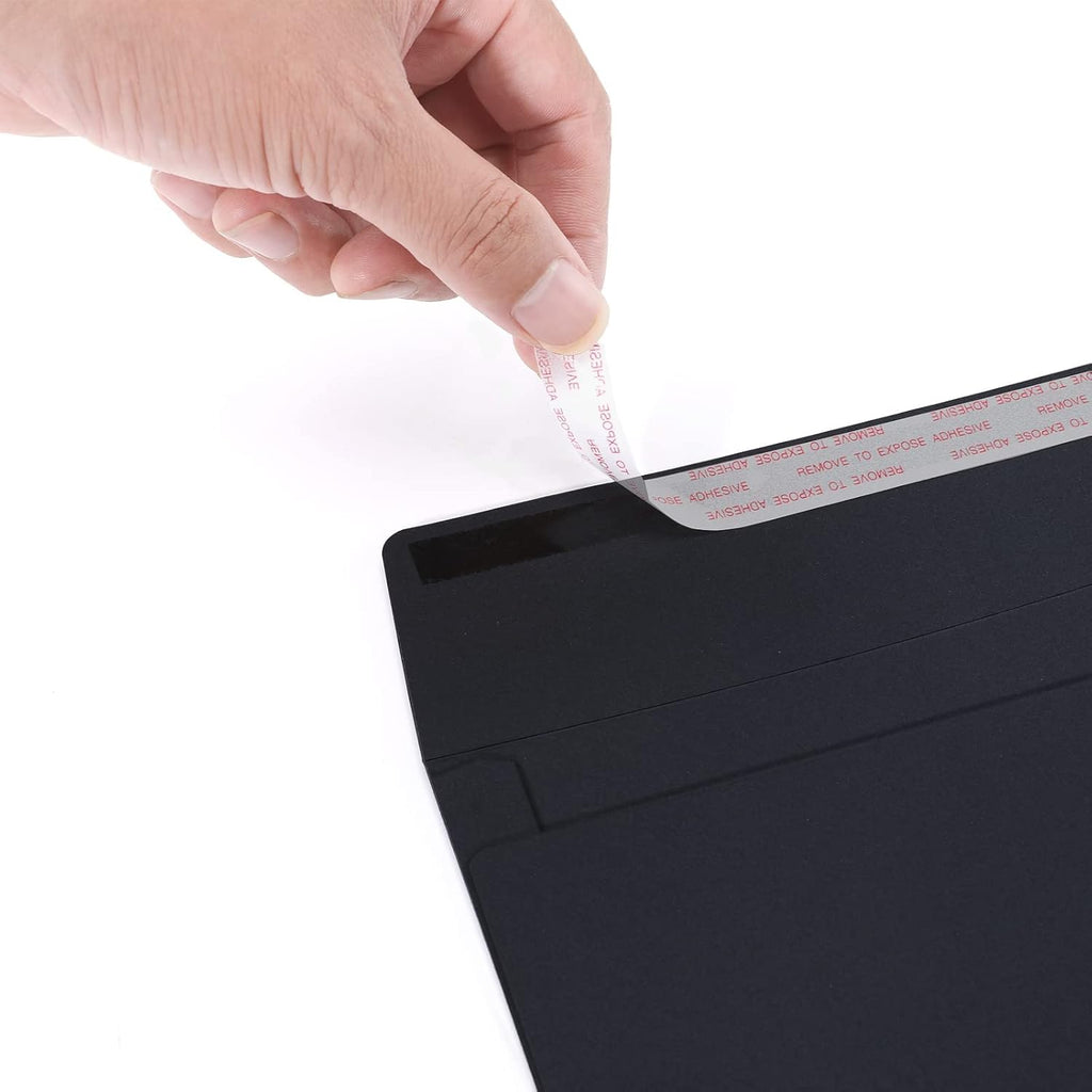 100Qty#10 Black Business envelopes 4.125x9.5In- windowless design 120GSM paper envelopes