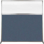 Versare Hush Screen Portable Room Divider | Workstation Wall Divider | Freestanding Privacy Hush Panels | Clear Fluted Windows | Fabric Office Divider Screen | Great for Room Separation