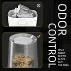 2.6Gallen Brushed Nickel Bathroom Trash Can with Lid, Stainless Steel Garbage Can with Flipping Lid,for Bathroom, Kitchen,Living Room,Bedroom,Hotel (Silver)