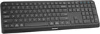 PHILIPS Professional Wireless & Bluetooth Keyboard - Standard-Layout Keyboards with 2.4GHz USB-Receiver, 3-Channel,Ergonomic & Quiet Design, Comfortable & Efficient for PC/Laptop/Pad