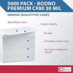 5000 Pack - Bodno Premium CR80 30 Mil Graphic Quality PVC Cards