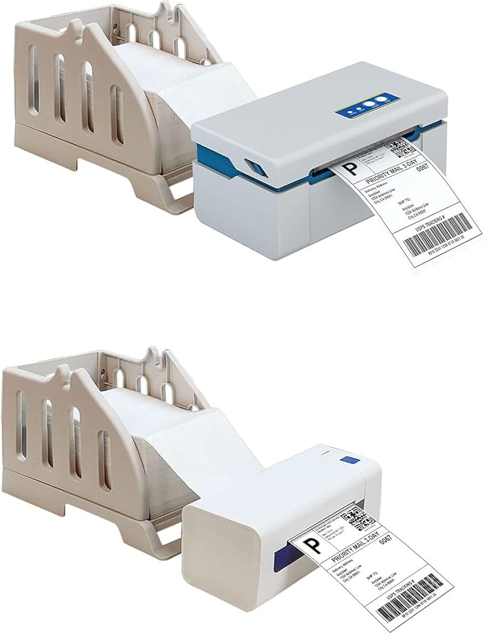 8 Stacks 4" x 6" Fanfold Direct Thermal Labels, 4000 Labels (500/Stack), Compatible with Zebra, Rollo, MUNBYN, NELKO Printers