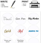 Methdic 2.5" Diameter High Visibility Printable Round Labels，Matte White，360 Customizable Blank Stickers