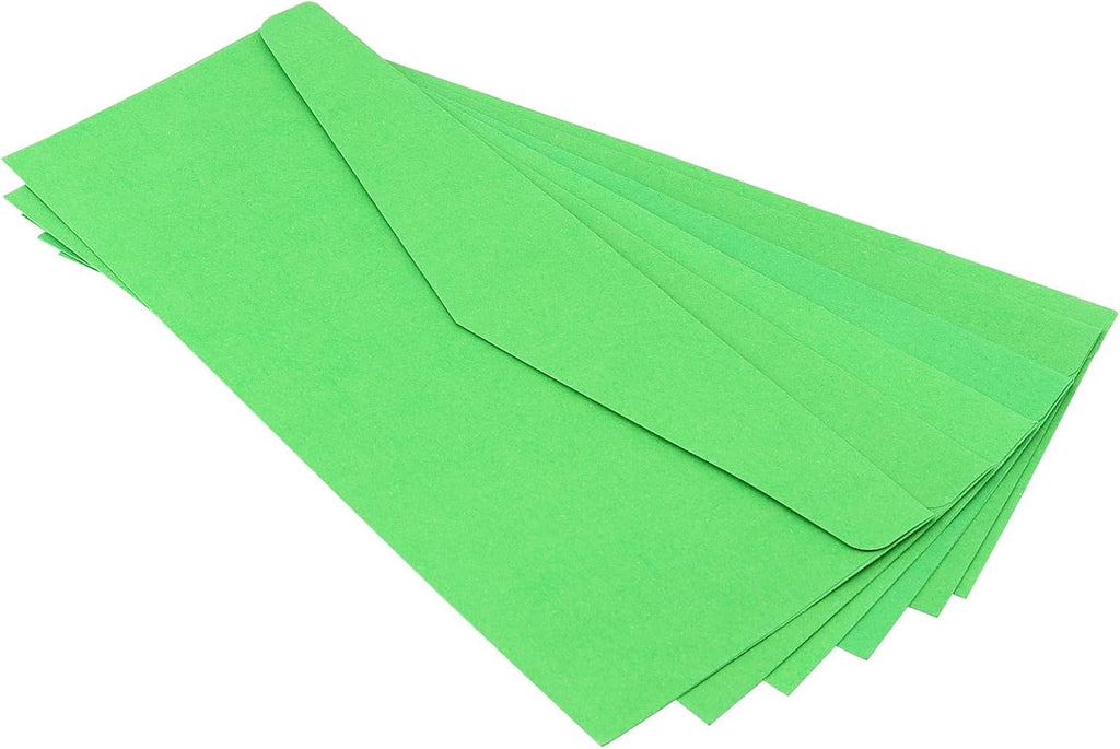 SHEUTSAN 500 Pack 9.5 x 4 Inch Green envelopes, Greeting Card Envelopes, Standard V Flap Business Mailing Envelopes for Greeting Cards, Invitations, Mailing