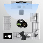 Panoramic 180° Video Camera, Immersive Video Conference Experience, both Overall and Speakers’ Close-up view, 1080P Webcam for Huddle Room and Homebased Office, Plug and Play with Micro SD Card Slot