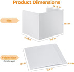 4-Pack Classroom Privacy Shields for Student Desks - Easy to Clean Plastic Desk Divider Folder Study Carrel Sneeze Guard for Student Testing Dividers Boards