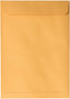 JAM PAPER 7 1/2 x 10 1/2 Open End Catalog Envelopes with Peel and Seal Closure - Brown Kraft Manila - Bulk 250/Box