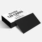 SANZIX 120 Pack Blank Business Cards 2" x 3.5" 220 GSM-80 Lbs Customizable Black Cardstock Business Card Paper for Printer | Black Blank Thankyou & Message Cards.
