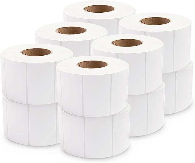 enKo [12 Rolls, 7440 Labels] 4 x 2-1/2 inches Direct Thermal Labels, FBA Stickers, FNSKU Label Compatible for Zebra/Eltron