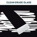 J&J worldwide Glass Whiteboard 6' x 4', Magnetic Black Glass Dry Erase Board, Black White Board Frameless, Includes Markers, Magnets, Marker Tray, Eraser for Wall, Office, Home, School