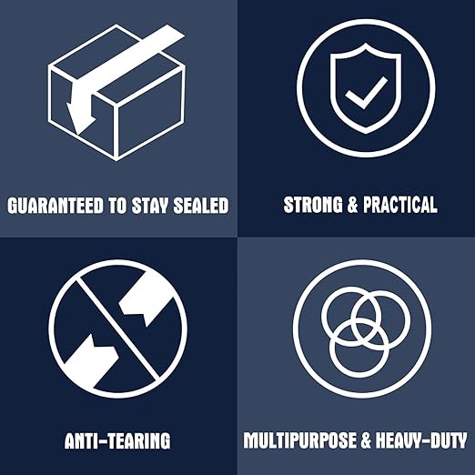 PANDRI Packing Tape, 36 Rolls Heavy Duty Clear Packaging Tape for Shipping Packaging Moving Sealing, 2 inches Wide, 65 Yards Per Roll, Total 2340 Yards