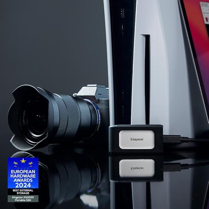 Kingston XS2000 4TB High Performance Portable SSD with USB-C | Pocket-Sized | USB 3.2 Gen 2x2 | External Solid State Drive | Up to 2000MB/s | SXS2000/4000G