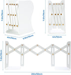 M&G Adjustable Bookends Book Ends for Shelves, Metal Bookend for Heavy Books, Desk Magazine File Organizer Holder Extends up to 20in, Book Stopper for Home, Office, Classroom (White)