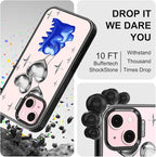 MOSNOVO Case for iPhone 15, [10ft 4X Military-Grade Drop Protection] Durable & Shockproof Phone Case Cover Design for iPhone 15 - Balloonasaurus - Clear Black