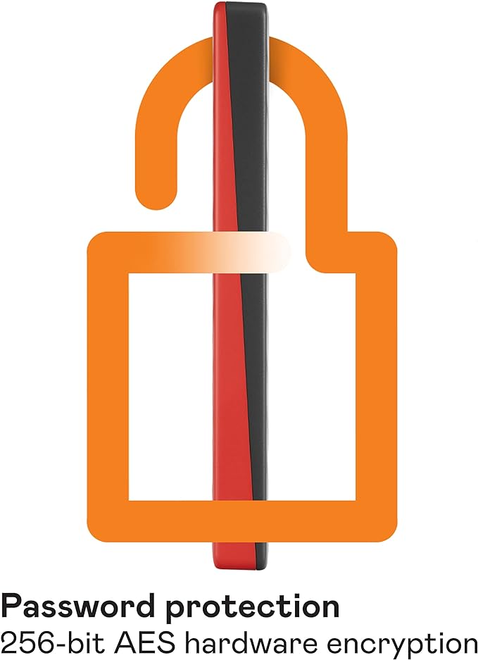 WD 6TB My Passport, Portable External Hard Drive, Red, Backup Software with Defense Against ransomware, and Password Protection, USB 3.1/USB 3.0 Compatible - WDBR9S0060BRD-WESN