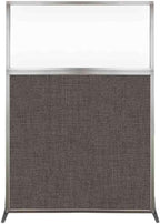 Versare Hush Screen Portable Room Divider | Workstation Wall Divider | Freestanding Privacy Hush Panels | Clear Windows | Fabric Office Divider Screen | Great for Room Separation