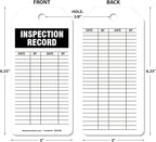 Accuform 100 Inspection and Status Record Tags by-The-Roll, Inspection Record, US Made OSHA Compliant Tags, Waterproof PF-Cardstock, Resists Tears, 6.25"x3", TAR708