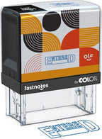 Fastnotes Entered Self-Inking Rubber Stamp by COLOP - Great for Office Documents, Notary, Warehouse, Accounting Paperwork, Business, and Legal Documentation - Blue Ink (Entered- Blue)